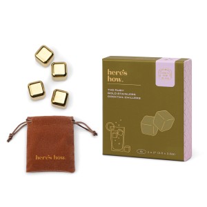 HHC110EU The Ruby Cocktail Chillers in Gold - Set of 4